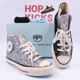 Chiara Ferragni X Converse Chuck Hi Black/Silver - Photo 1