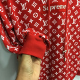 Supreme X LV Red Hoodie [ HYPED!!] - Photo 4