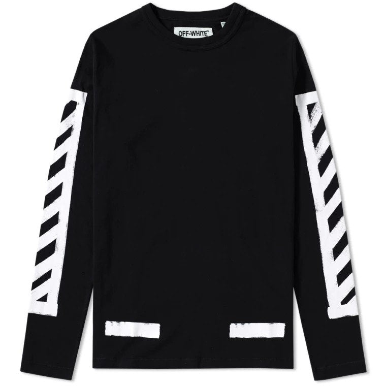 Off White Brushed Diagonals Long sleeved