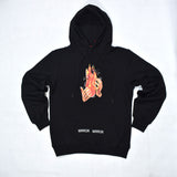 Off-White Diagonal Fire Spliced Hoodie - Photo 1