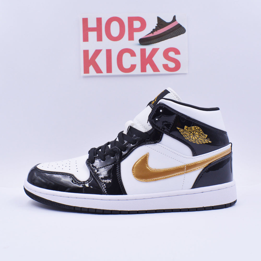Air Jordan 1 Mid Gold Patent Leather