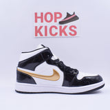 Air Jordan 1 Mid Gold Patent Leather - Photo 3