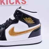 Air Jordan 1 Mid Gold Patent Leather - Photo 7