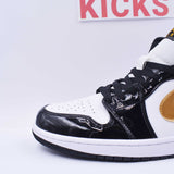 Air Jordan 1 Mid Gold Patent Leather - Photo 6