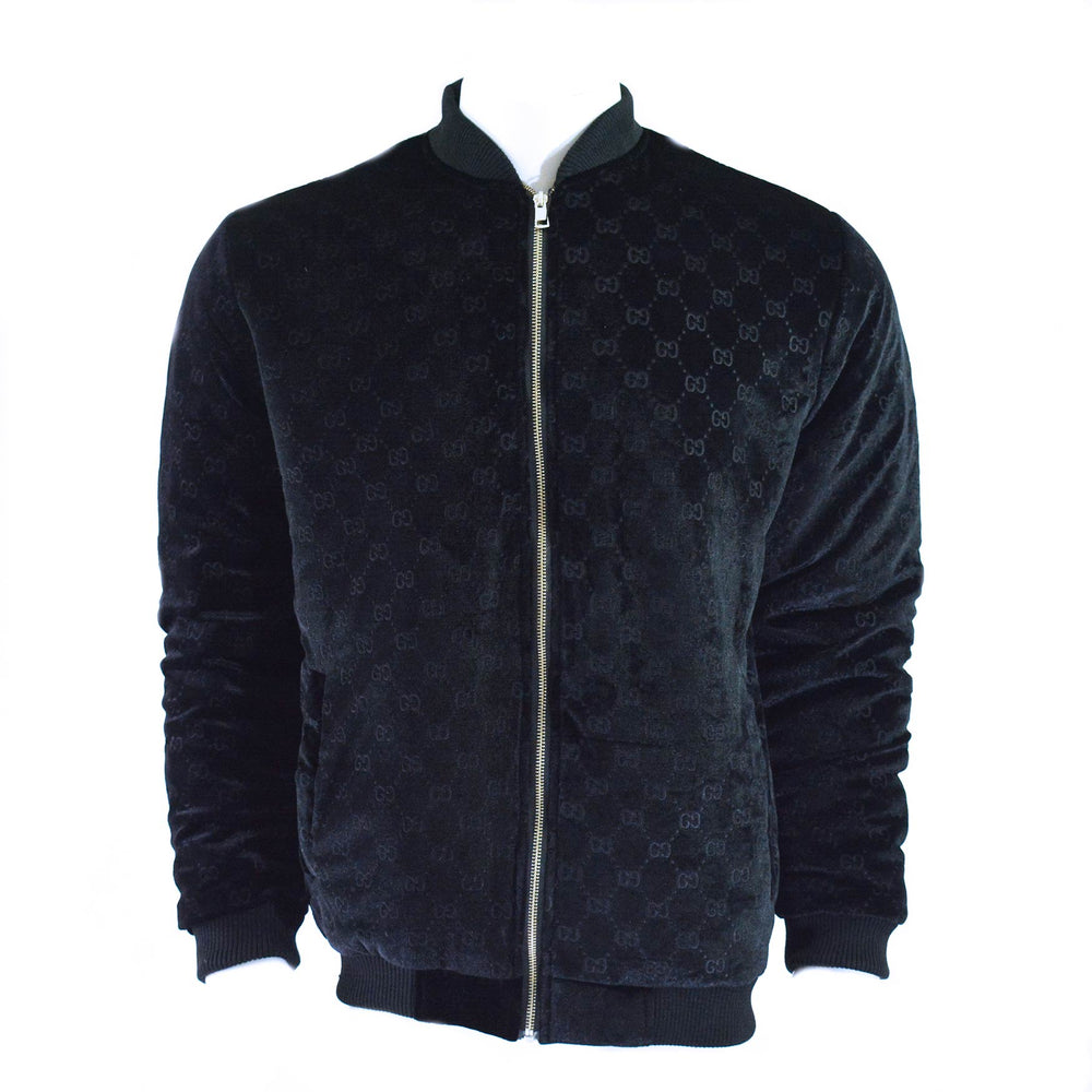 GG Web Logo Bomber Jacket Black