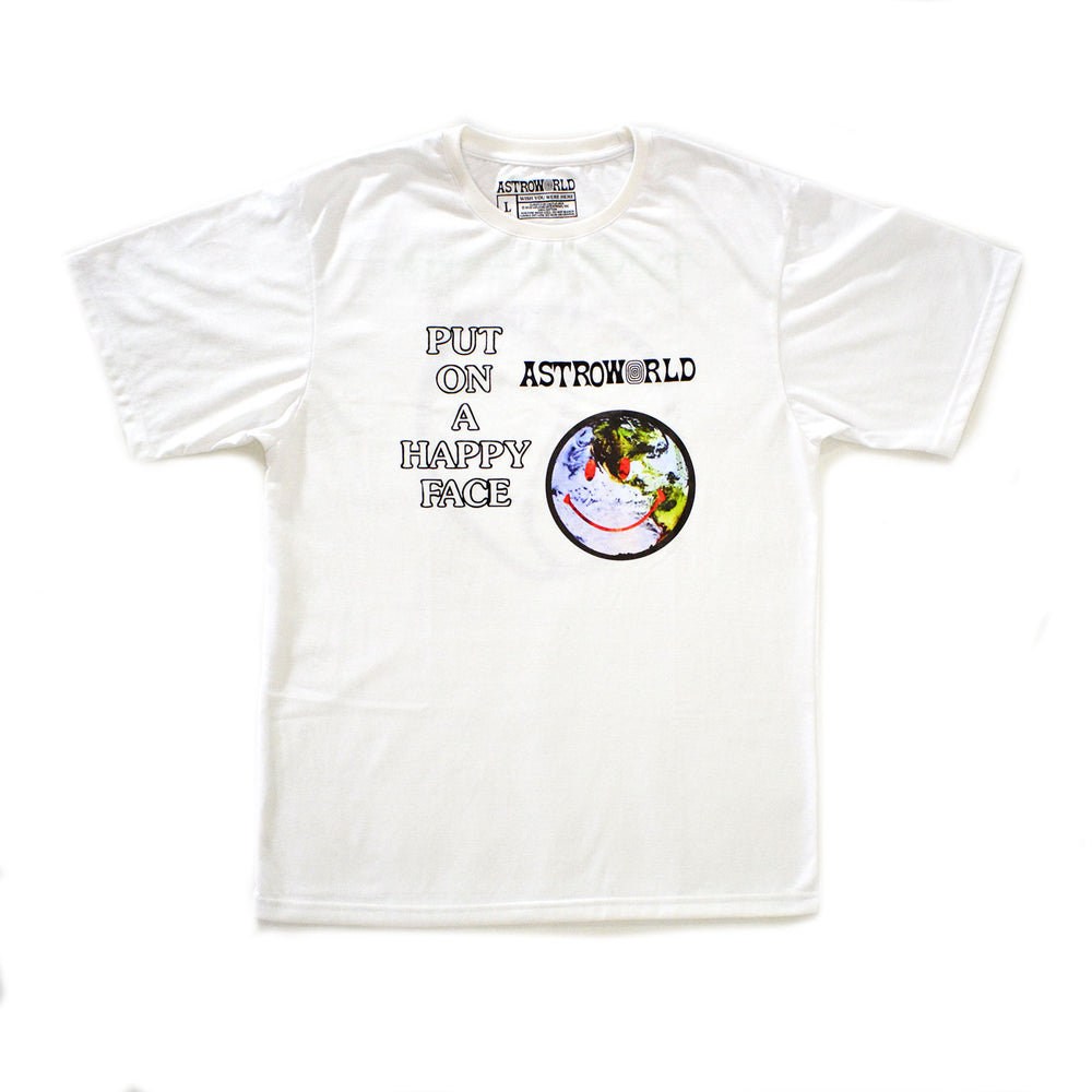 Astroworld Put On A Happy Face Tee White [HOP Batch]