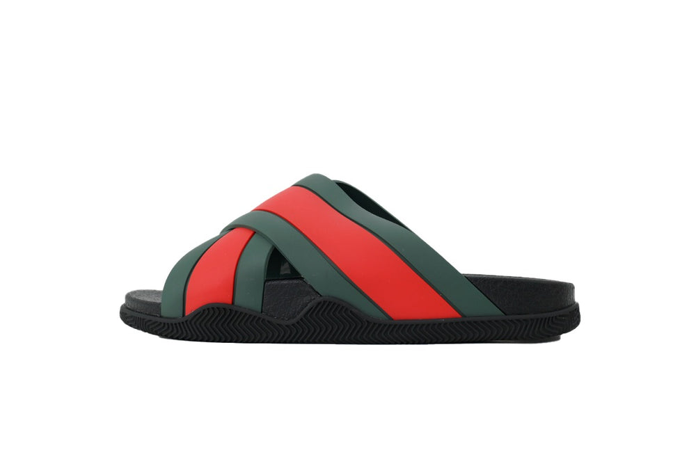 GUCCI Rubber Slide Sandal Red and Green (Top tier 1:1 On pre order)