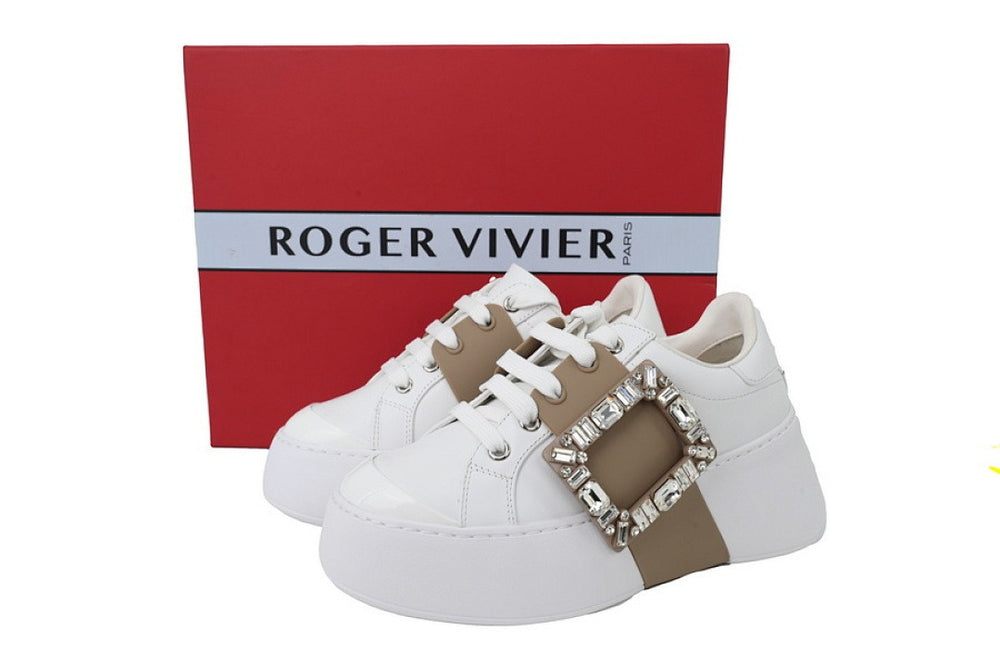 Roger Vivier White Brown Buckle (top tier 1:1 pre order)