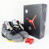 Off-White x Air Jordan 5 Retro Black - Photo 1