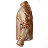 CDL Distressed Brown Leather Jacket - Photo 3