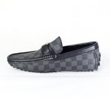 LV Black Checkered Moccasins [Premium Batch] - Photo 3