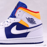 Air Jordan 1 Mid Royal Blue Laser Orange - Photo 7
