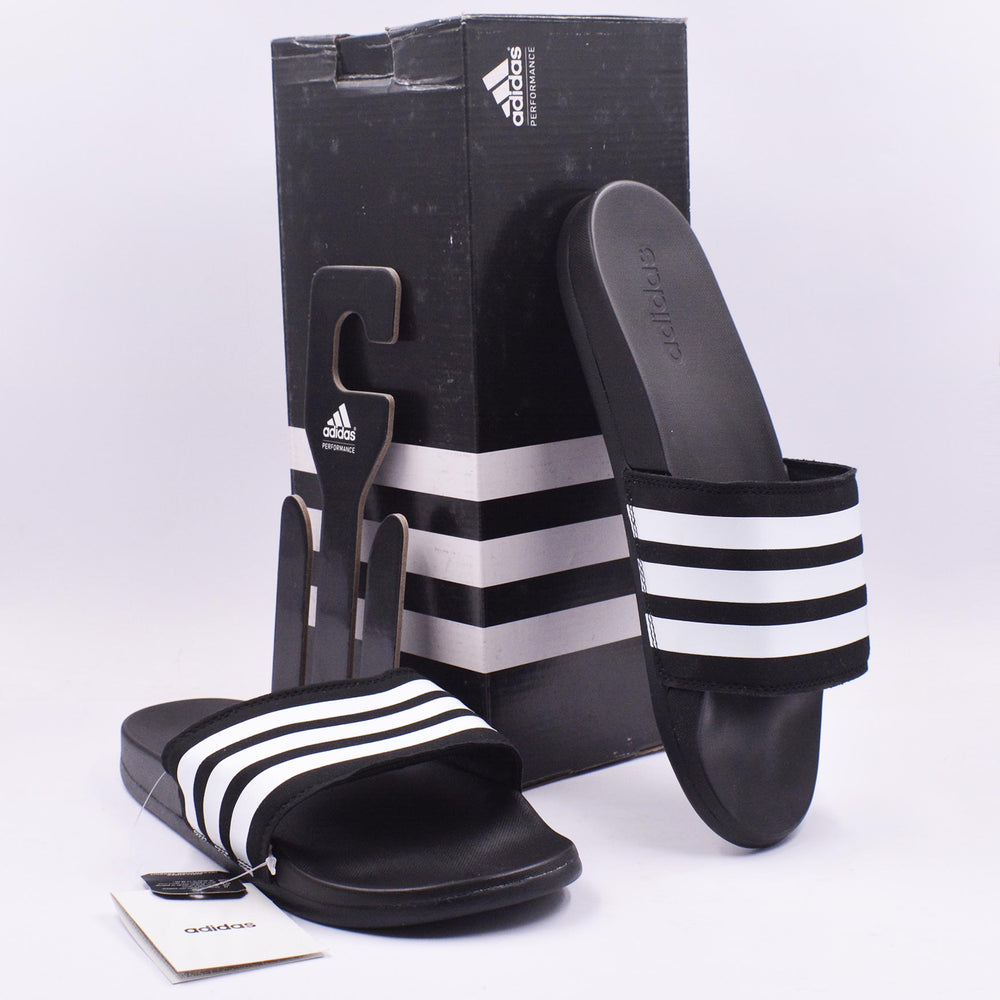 Adilette Cloudfoam + Black White [Real Cloudfoam Material]