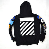 Off-White Badges Zipper Hoodie - Photo 2