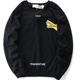 OFF-WHITE FIRE TAPE FLEECE SWEATSHIRT [ TOP MATERIALS ] - Photo 2