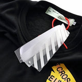 OFF-WHITE FIRE TAPE FLEECE SWEATSHIRT [ TOP MATERIALS ] - Photo 5