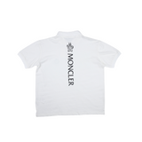 Moncler White Cotton Piquet Polo Shirt - Photo 3